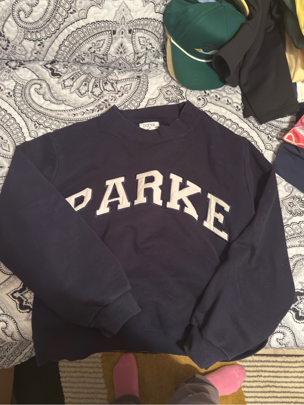 PARKÉ Navy Crewneck Sweatshirt - Women's Classic Pullover